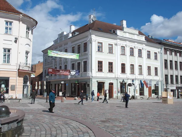 Rozlehlé Náměstí Radnice Tartu Estonsko — Stock fotografie