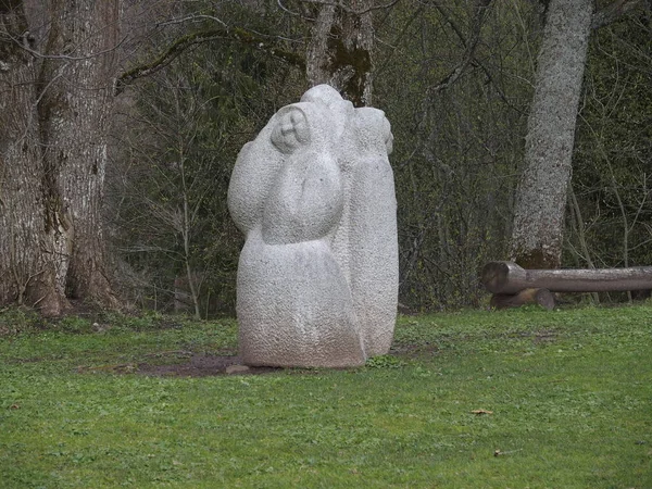 Jardim Esculturas Museu Reserva Turaida Perto Sigulda Letónia — Fotografia de Stock