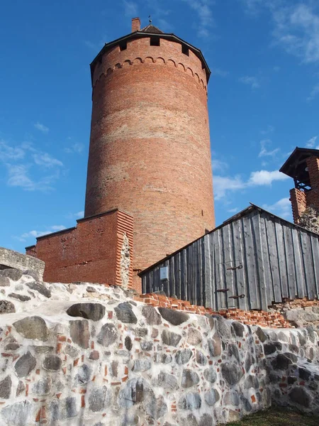 Torre Redonda Castelo Turaida Perto Sigulda Letónia — Fotografia de Stock