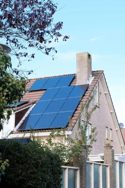 Solar Panel on The House Roof, Alternative Generator Energy in The Hague, Netherlands