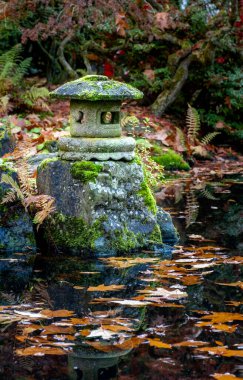 The Japanese Garden in The Hague, Netherlands. Sunny autumn day in the vintage old park