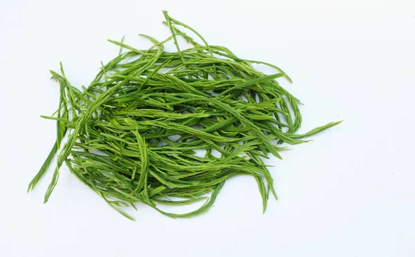 Heap Green Fresh Raw Climbing Wattle Acacia Cha Leaf Scientific — Stock Photo, Image