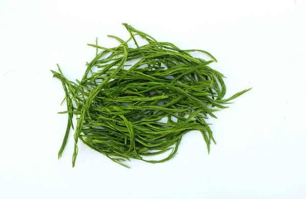 Heap Green Fresh Raw Climbing Wattle Acacia Cha Leaf Eller — Stockfoto