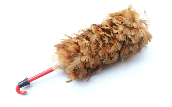 스타일의 먼지를 제거하고 배경에 청소하는 사용되는 Feather Duster — 스톡 사진