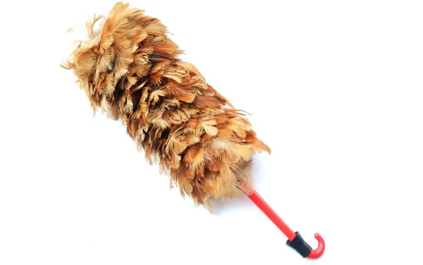 스타일의 먼지를 제거하고 배경에 청소하는 사용되는 Feather Duster — 스톡 사진