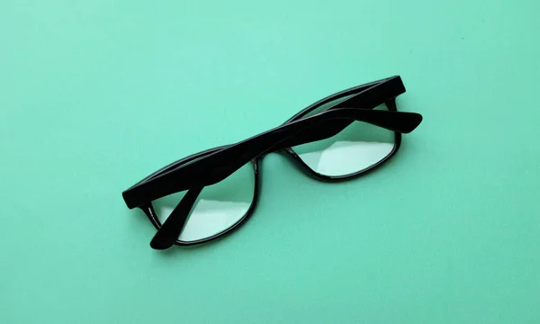 Közeli Lapos Feküdt Egy Modern Szemüveg Szemüveg Szemüveg Szemüveg Szemüveg — Stock Fotó