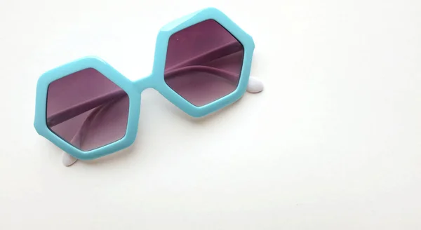 Sonnenbrille Fünfeck Form Isoliert Auf Weißem Hintergrund — Stockfoto