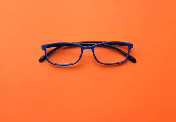 Zbliżenie Płaskie Położyć Nowoczesne Okulary Okulary Okulary Okulary Okulary Moda — Zdjęcie stockowe