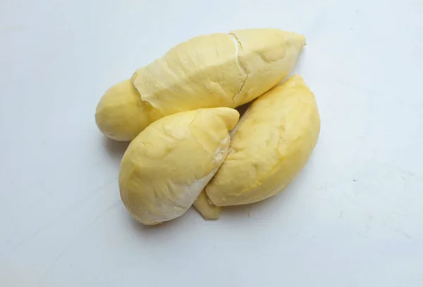 Polpa Amarela Madura Fresca Durian Monthong Durio Zibethinus Murray Peças — Fotografia de Stock