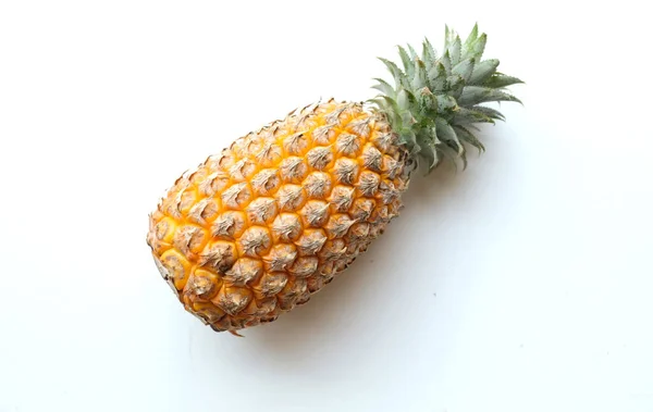 Copiare Spazio Vista Dall Alto Piatto Porre Fresco Ananas Ananas — Foto Stock