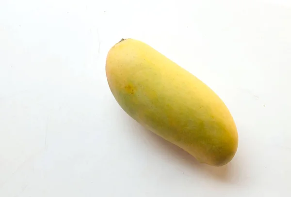Bovenaanzicht Van Kleurrijke Verse Rijpe Mango Een Mahachanok Rainbow Mango — Stockfoto