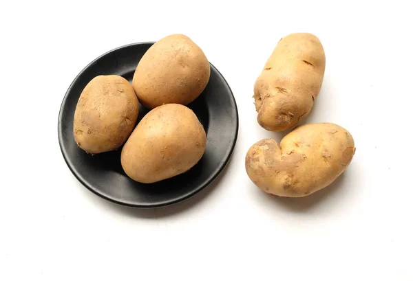 Haufen Frischer Roher Babykartoffeln Solanum Tuberosum Kopf Oder Junge Kartoffeln — Stockfoto