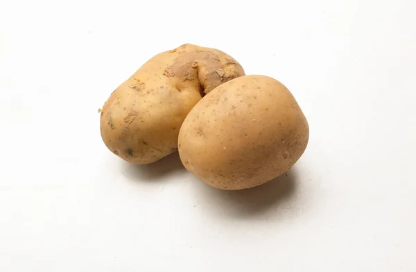Montones Patata Cruda Fresca Solanum Tuberosum Aislado Patata Joven Sobre —  Fotos de Stock