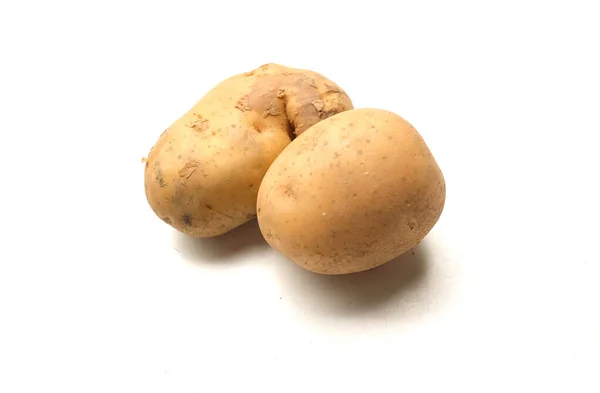 Cumuli Patata Fresca Cruda Solanum Tuberosum Patate Giovani Isolate Fondo — Foto Stock