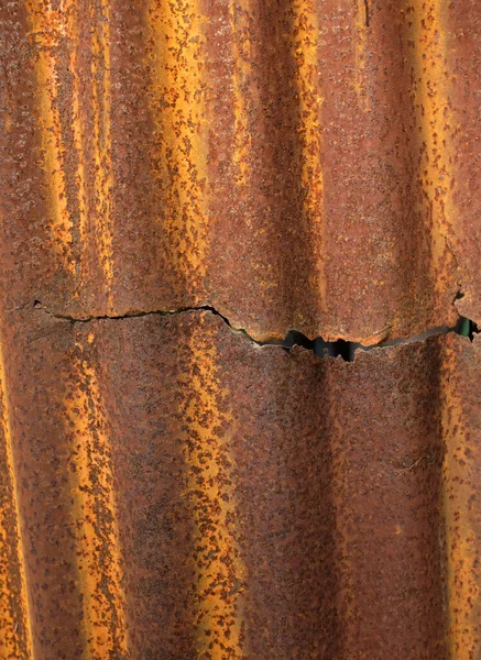 Felülnézet Lapos Feküdt Régi Fém Lemez Tető Textúra Háttér Rozsdás — Stock Fotó