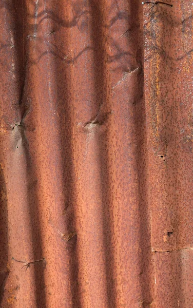 Felülnézet Lapos Feküdt Régi Fém Lemez Tető Textúra Háttér Rozsdás — Stock Fotó