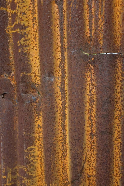 Bovenaanzicht Platte Lay Oude Metalen Plaat Dak Textuur Achtergrond Roestig — Stockfoto