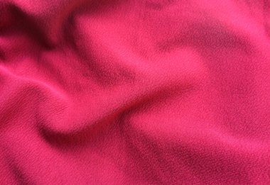 kırmızı kumaş dokusu arka plan, buruşuk kumaş kumaş, dalgalı, kumaş pürüzsüz doku yüzeyi, buruşuk kumaş, akıcı kumaş veya arkaplan ve tasarım sanat eserleri, güzel buruşuk desen