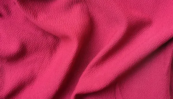 Sfondo Tessuto Rosso Texture Tessuto Stropicciato Ondulato Tessuto Superficie Liscia — Foto Stock