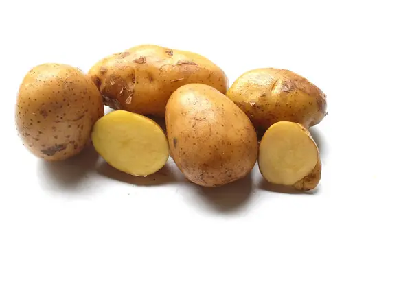 Heaps Fresh Raw Baby Potato Solanum Tuberosum Head Young Potato — Stock Photo, Image