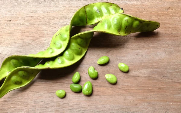 Bitter Bean Twisted Cluster Bean Stink Bean Sato Petai Pakria — Stock Photo, Image