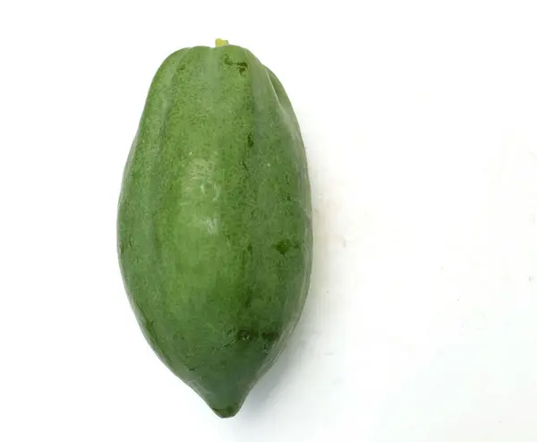 Frisches Grünes Rohgemüseunreif Grüne Papaya Papaya Mit Scheibe Und Zur — Stockfoto