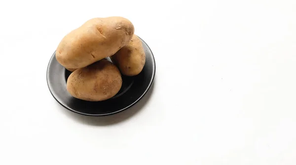 Кучи Свежего Детского Картофеля Solanum Tuberosum Головы Молодой Картофель Керамической — стоковое фото