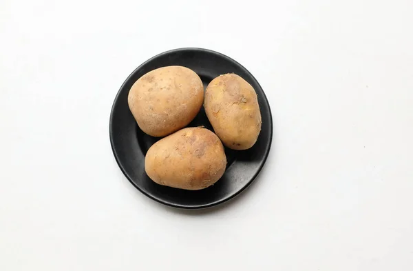 Кучи Свежего Детского Картофеля Solanum Tuberosum Головы Молодой Картофель Керамической — стоковое фото