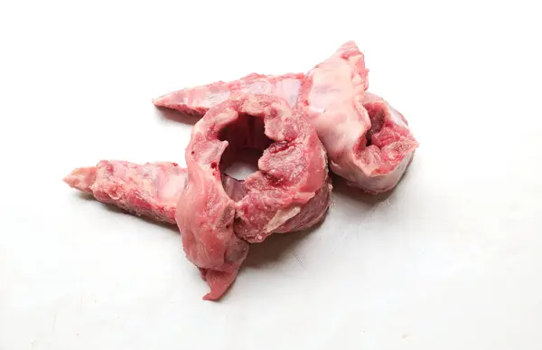 Aleta Costelas Porco Cruas Frescas Picadas Carne Crua Osso Osso — Fotografia de Stock