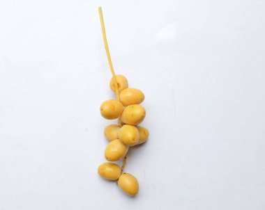 Palmiye ağaçlarının meyveleri... Dactylifera ya da salkımlı hurma ağaçları...