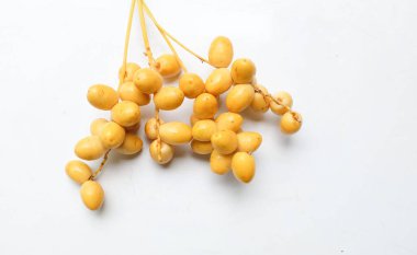 Palmiye ağaçlarının meyveleri... Dactylifera ya da salkımlı hurma ağaçları...