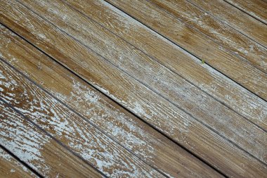 Eski çizikler. Kahverengi beyaz ve kahverengiye boyanmış eski döşemeler. Soyulmuş ahşap dokular. Tahta kahverengi doku. Sarı ve beyaza boyanmış