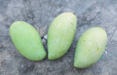 taze çiğ organik mango altın, mango nam dok mai mango, barakuda mango, (Mangifera indica Linn) tahta tahtada yaprak izole edilmiş meyve kralı. Tropikal egzotik meyve ve sağlıklı meyve