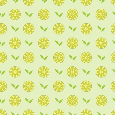 Yeşil kireç, tropikal meyve, pürüzsüz tekrar deseni. Restoran, kafe, ev dekorasyonu, mutfak ve tekstil projeleri için mükemmel. Yüzey Deseni Tasarımı.