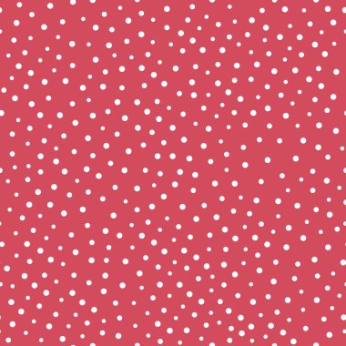 Vector Christmas Red Swiss Dots Tekrarlanan Desen Arkaplanı. Yüzey Deseni Tasarımı. Etkinlik dekorasyonu, davetiye, kartlar, dekor, ambalaj, hatıra defteri, kırtasiye projeleri için harika