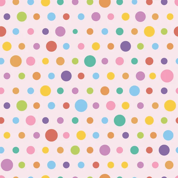 Vector Colorful Polka Dots Repeat Pattern Design Surface Pattern Design — Stock Vector