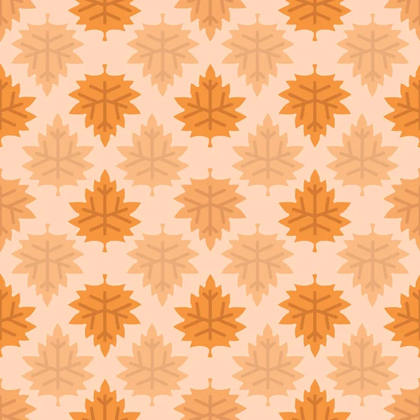 Vector Orange Autumnal Leaf Maple Repeate Background Illustration Дизайн Поверхні — стоковий вектор