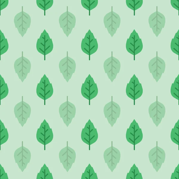 Векторно Зелёный Осенний Вяз Листья Повторяют Фон Иллюстрацию Дизайн Поверхности — стоковый вектор