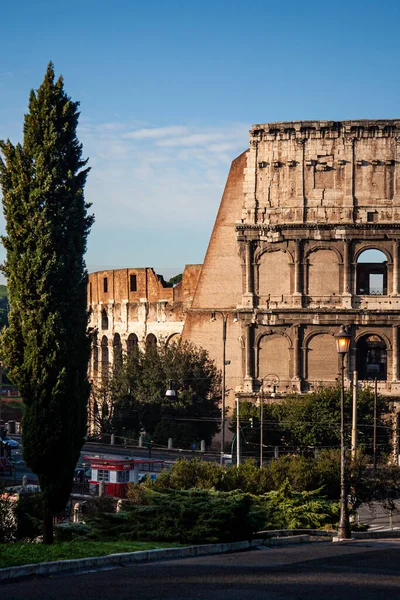 Колизей Италии Против Голубого Неба Риме Италия — стоковое фото