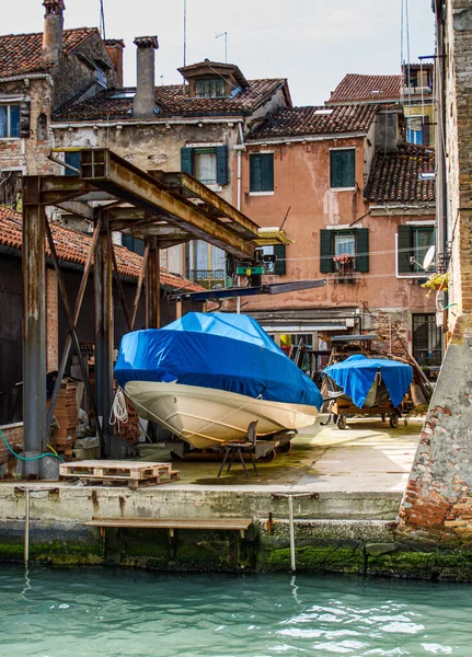 Straatscène Uit Overstroomde Straten Van Venetië Italië — Stockfoto