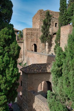 Kale Alcazaba, Malaga, Endülüs, İspanya, Avrupa