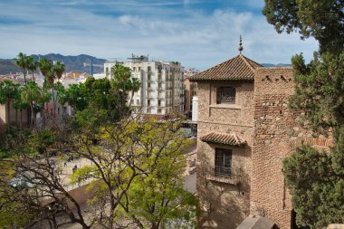 Kale Alcazaba, Malaga, Endülüs, İspanya, Avrupa