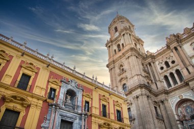 Centro Kültürel Fonlama Unicaja ve Katedral, Malaga şehri, Endülüs, İspanya, Avrupa