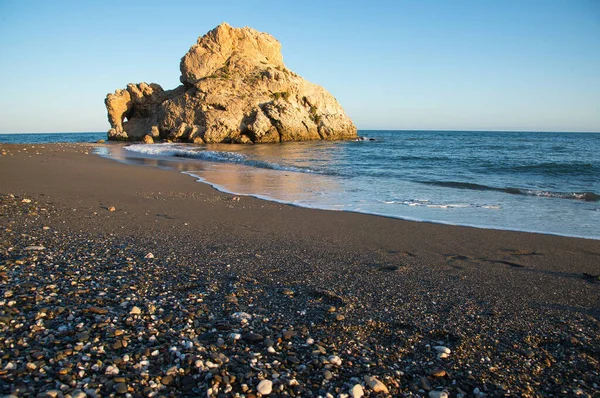 Strand Von Penon Del Cuervo Provinz Malaga Andalusien Spanien Europa — Stockfoto