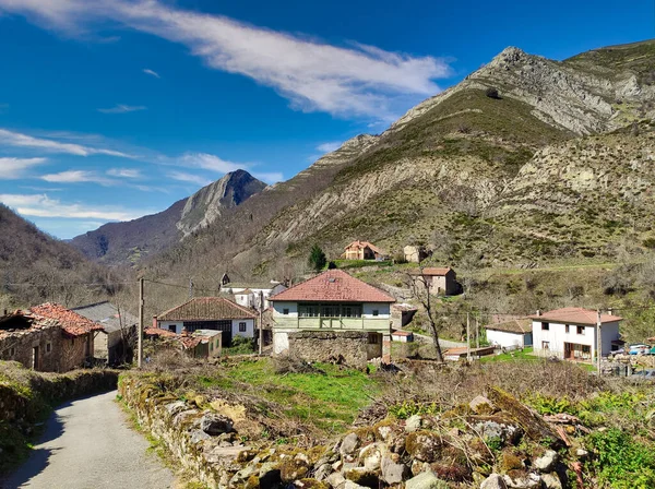 Endriga Village Somiedo Natural Park Asturië Spanje Europa — Stockfoto
