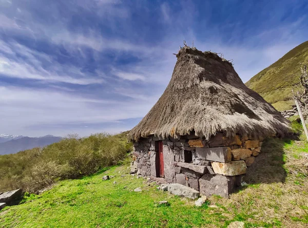 stock image Brana El Cuerrago flock of shepherds, Camin Real de la Mesa, Somiedo Natural Park and Biosphere Reserve, Arbellales, Asturias, Spain, Europe