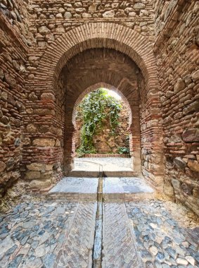 Kale Alcazaba, Malaga, Endülüs, İspanya, Avrupa