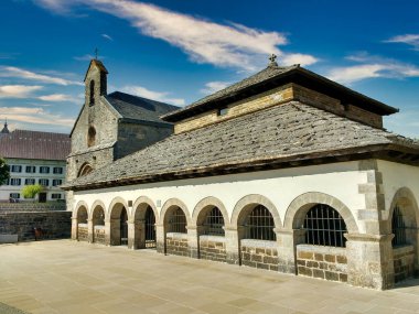 Santiago Kilisesi, Roncesvalles Köyü, Saint James Yolu, Navarre, İspanya, Avrupa