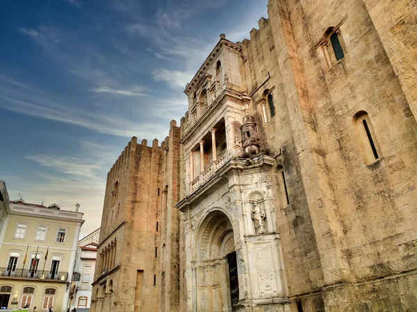 Gamla Katedralen Velha 1600 Talet Romansk Coimbra Portugal Europa — Stockfoto