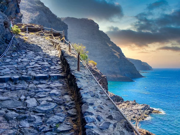 Stezka Vesnice Poris Candelaria Ostrov Palma Kanárské Ostrovy Španělsko Evropa — Stock fotografie
